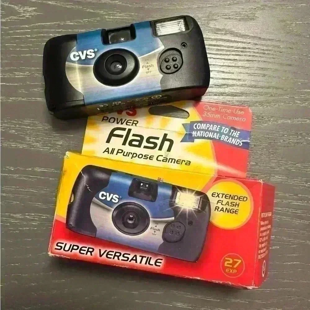 CVS Power Flash All Purpose 35mm One Time Use Camera Extended Flash Range‎